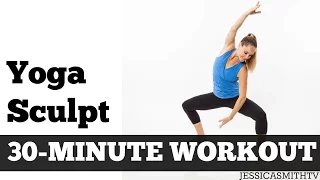 30 Minute Yoga Sculpt |  Full Length Fat Burning Home Exercise Video for Total Body Toning