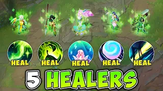 WE PLAYED 5 HEALERS ON ONE TEAM AND NOBODY CAN DIE (NILAH MAKES IT BROKEN)