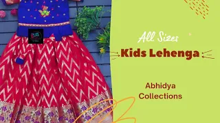 Kids Lehengas 😍 l All Sizes Available#Abhidya Collections#shorts#kids pattu langa