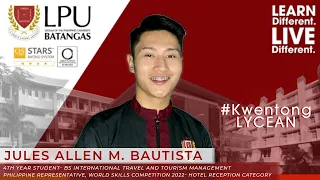 #KwentongLycean featuring Jules Bautista a BS International Travel and Tourism Management student