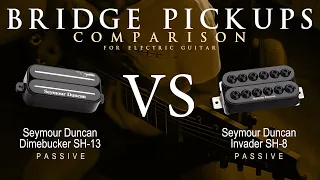 Seymour Duncan DIMEBUCKER SH-13 vs INVADER SH-8 - Bridge Guitar Pickup Comparison Tone Demo