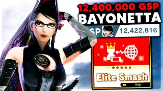 This is what a 12,400,000 GSP Bayonetta looks like in Elite Smash