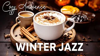 Cozy Winter Night Coffee Ambience with Soft Piano Jazz Music & Bossa Nova to Enjoy the Weekend