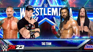 WWE 2K23 - John Cena & Randy Orton Vs Roman Reigns & Solo Sikoa | Tag Team Match PS5 [4K]