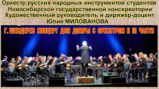 Г.Шендерев Концерт для домры с оркестром II, III части ОРНИ НГК солист Евгений Волчков (Москва)