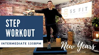 Step Aerobics Workout - Intermediate Step New Years Edition Steve SanSoucie SS Fit Studio