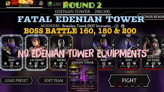 Round 2| Fatal Edenian Tower Boss Battles 160, 180 & 200+Rewards| No Edenian Tower Equipments