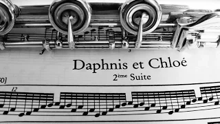 Daphnis et Chloe, Flute Excerpt, Ravel, Tempo 60 bpm, Piano accompaniment, Play along