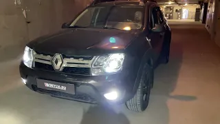 Renault Duster - установили Bi-led линзы фирмы Aozoom и заменили лампы в птф