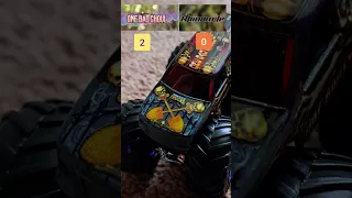 👻 ONE BAD GHOUL VS RHINOMITE! (Special Race For My Buddy!) #hotwheelsmonstertrucks #shorts