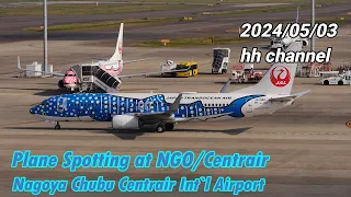 2024年5月3日の風景・JTA ジンベイジェット【セントレア】【中部国際空港】【centrair・Chubu Japan International Airport】