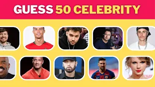 Can You Guess the CELEBRITY in 5 Seconds | 50 Most Famous People in 2024