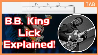 B.B. King Slow Blues Guitar Lick 16 From Sweet Little Angel (Live) / Blues Guitar Lesson