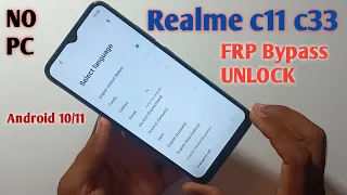 Realme C11 2023 FRP Bypass Without Pc || Google Account Bypass || New Solution Android 9/10.11