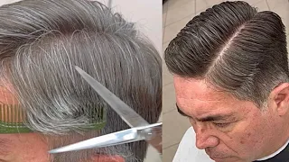 Cómo hacer corte de pelo a tijera hombre #tutorial #clasico #cortedepelo #aprender