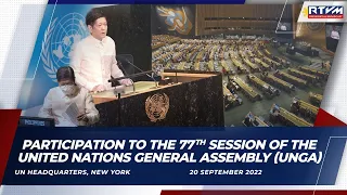 Participation to the 77th Session of the United Nations General Assembly 9/20/2022