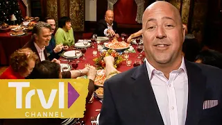 Andrew's Globetrotting Holiday Dinner Party | Bizarre Foods with Andrew Zimmern | Travel Channel