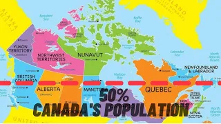 Why Does Half of the Canadians Live South of The Red Line?