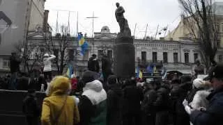 Мирный европейский протест против политики Януковича-Азарова Киев Майдан 01/12/13