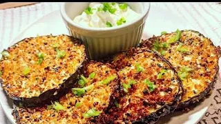 No Meat AIR FRYER Crispy Eggplant | You will love this eggplant recipe #airfryerrecipes  #meatless