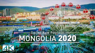 【4K】Drone RAW Footage | This is MONGOLIA 2020 | Capital City Ulanbataar | UltraHD Stock Video