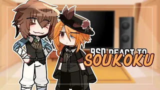 BSD react to soukoku! // Bungou Stray Dogs // gacha club