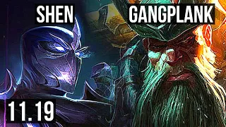 SHEN vs GANGPLANK (TOP) | 3/0/11, Rank 5 Shen | NA Challenger | v11.19