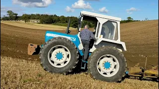 very rare county tractors ploughing big rolling hills