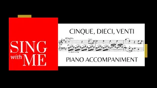 Cinque, dieci, venti - Accompaniment - Mozart