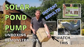 SOLAR POWERED POND PUMP | INSTANT RESULTS