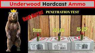 Underwood Hard Cast Penetration Test: 9mm vs. 40 S&W vs. 45 ACP