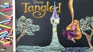 Let's Draw Disney's Tangled--In Chalk! ♫ 8 HOURS of Art + Lullabies