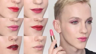 LIPSTICK LOOKBOOK & GIVEAWAY - Lancome L'Absolu Rouge :: JonathanCurtisOnYT