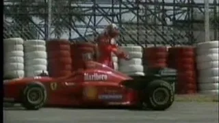 1996 Interlagos Irvine accident BBC version