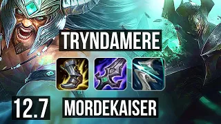 TRYNDA vs MORDE (TOP) | Quadra, 65% winrate, 6 solo kills, 1.1M mastery | KR Diamond | 12.7