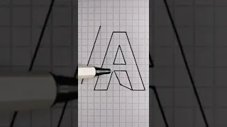 dibujo letra  A  3d