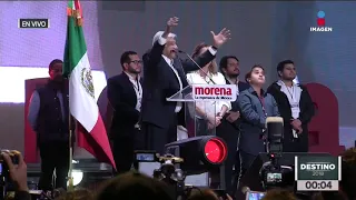 El discurso de AMLO en el zócalo "No les voy a fallar" | Destino 2018