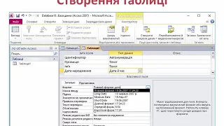 Створення таблиць бази даних у поданні конструктор | 10 клас | Розділ 3