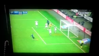 Inter vs Sasuolo 10.01.2016 referee make mistake or helping Inter