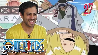 One Piece Episode 27 Cool Headed, Cold Hearted Demon! Pirate Fleet Chief Commander Ghin! REACTION