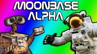 MoonBase Alpha Funny Moments Part 1 - Singing Astronaut, Butt Stabber, Wall-E!!!!