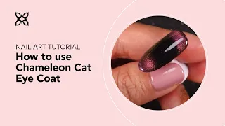 BLUESKY Nail Art Tutorial - How to use Chameleon Cat Eye Coat