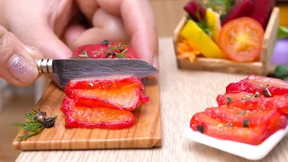 Tasty Miniature Beetroot Cured Salmon Recipe | Greatest Tiny Food Recipe For Weekend | Tiny Cakes