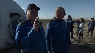 William Shatner Tries To Describe The Awe of Space, Jeff Bezos Shoots Champagne Like An Asshole