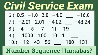 Civil Service Numerical Reasoning: Number Series | lumabas dati part2 of 3