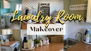 LAUNDRY ROOM MAKEOVER ON A BUDGET | LAUNDRY ROOM DECORATING IDEAS | MASSIVE TRANSFORMATIONS