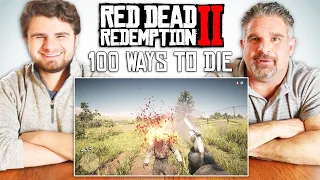 Dad Reacts to 100 Funny Ways to Die in Red Dead Redemption 2 (Part 1)