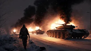 Russian T-14 Armata Tanks collided in a night battle with a Ukrainian Challenger 2 Crew - ARMA 3