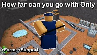 How far can you go with Enforcer (+Farm, +Support) | Roblox Tower Battles