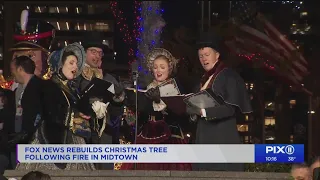 Fox News rebuilds Christmas tree following Midtown fire